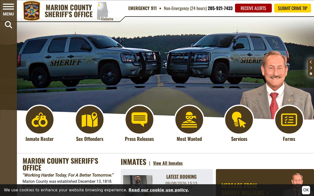 Marion County warrant records official sheriff office page